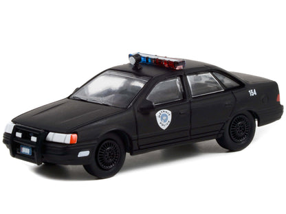 1986 Ford Taurus LX Matt Black "Detroit Police" "RoboCop" (1987) Movie "Hollywood Series" Release 34 1/64 Diecast Model Car by Greenlight