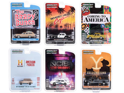 "Hollywood Series" Set of 6 pieces Release 39 1/64 Diecast Model Cars by Greenlight