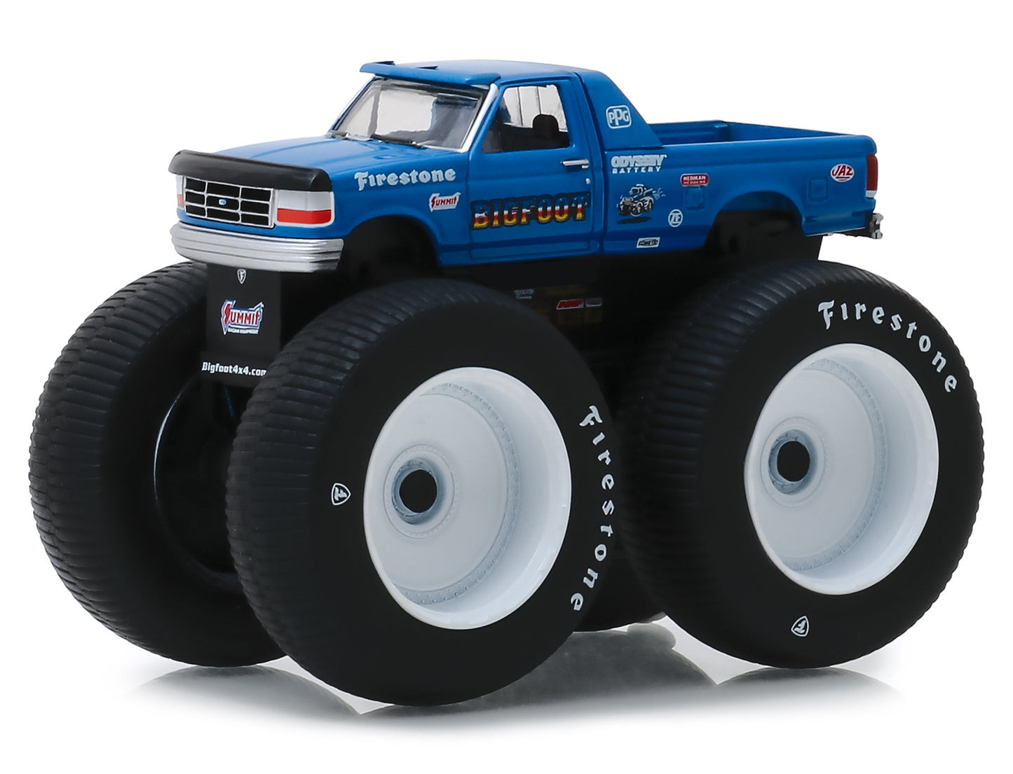 1996 Ford F-250 Monster Truck "Bigfoot #5" Blue "Kings of Crunch" Series 4 1/64 Diecast Model Car by Greenlight