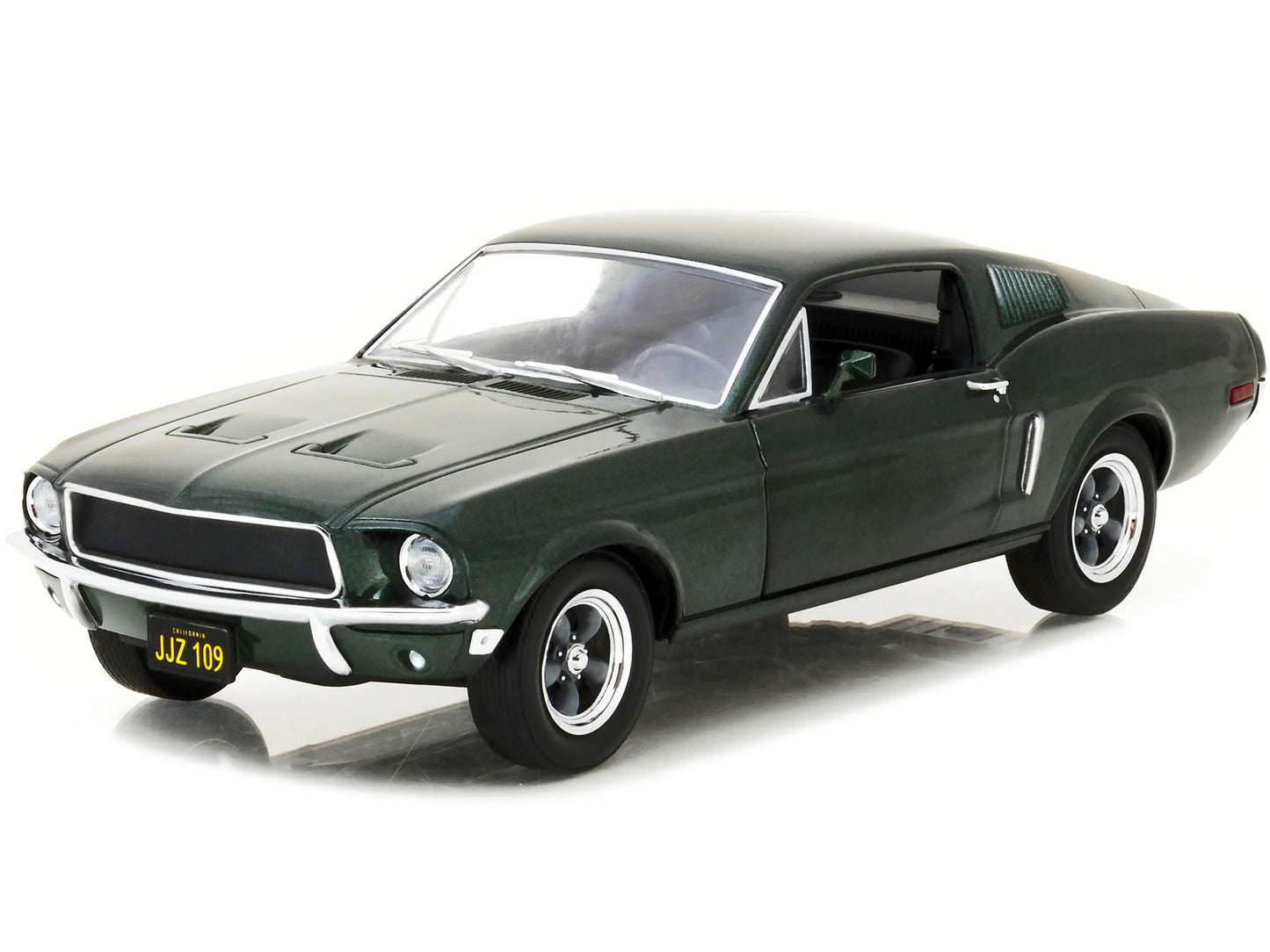 1968 Ford Mustang GT Fastback Highland Green Metallic 1/24 Diecast Model Car by Greenlight