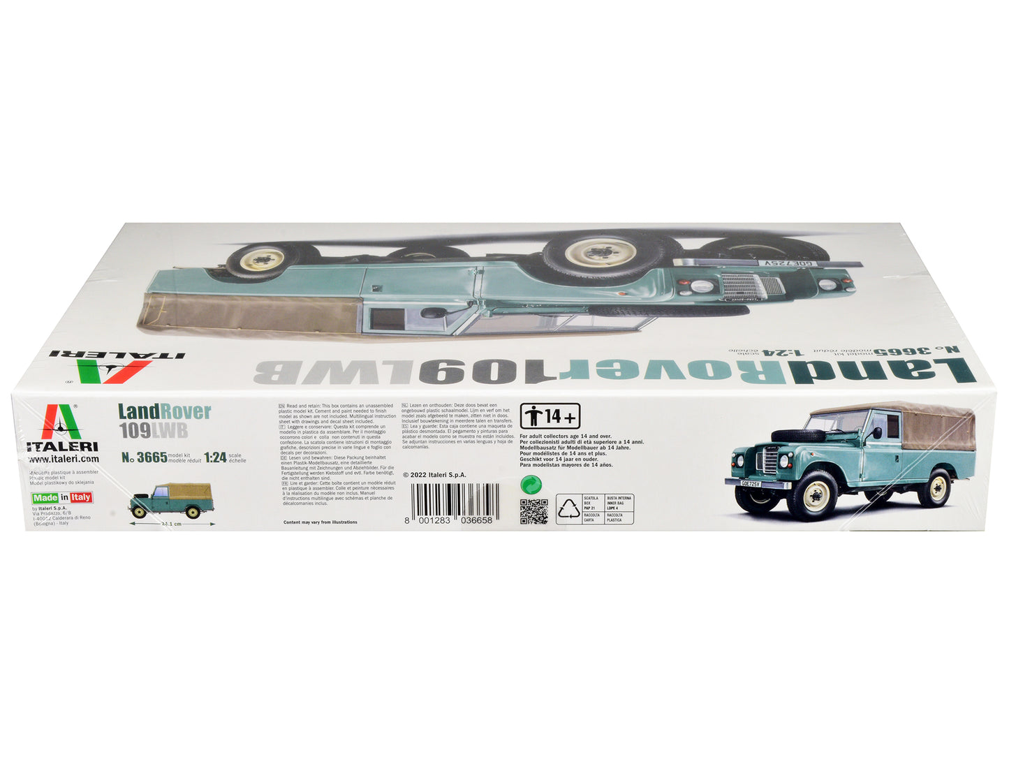 Skill 3 Model Kit Land Rover 109 LWB 1/24 Scale Model by Italeri