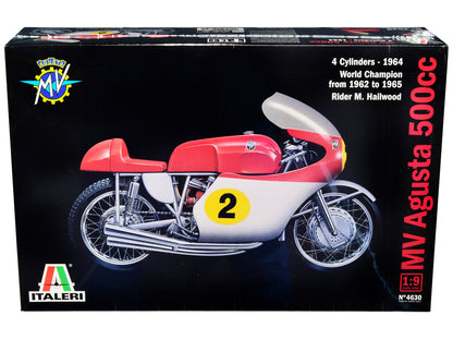 Skill 4 Model Kit 1964 MV Agusta 500 CC. 4 Cylinders #2 Motorcycle "World Champion from 1962 to 1965" 1/9 Scale Model by Italeri