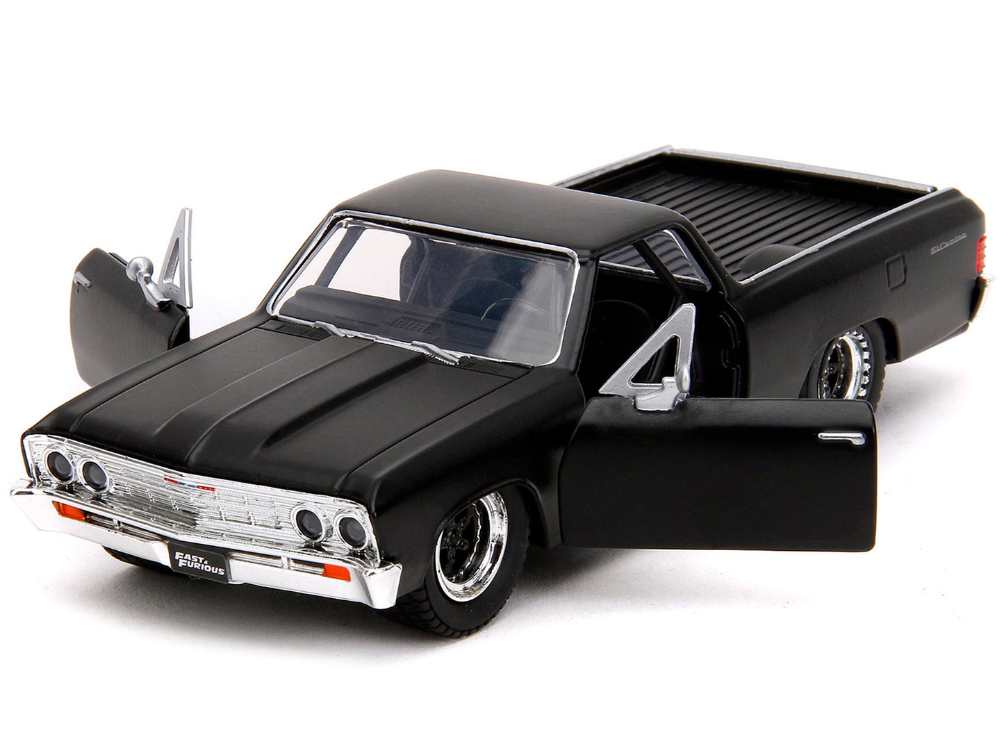 1967 Chevrolet El Camino Matt Black "Fast & Furious" Series 1/32 Diecast Model Car by Jada