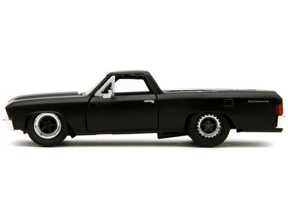 1967 Chevrolet El Camino Matt Black "Fast & Furious" Series 1/32 Diecast Model Car by Jada