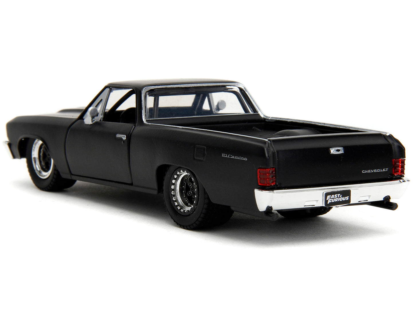 1967 Chevrolet El Camino Matt Black "Fast & Furious" Series 1/32 Diecast Model Car by Jada