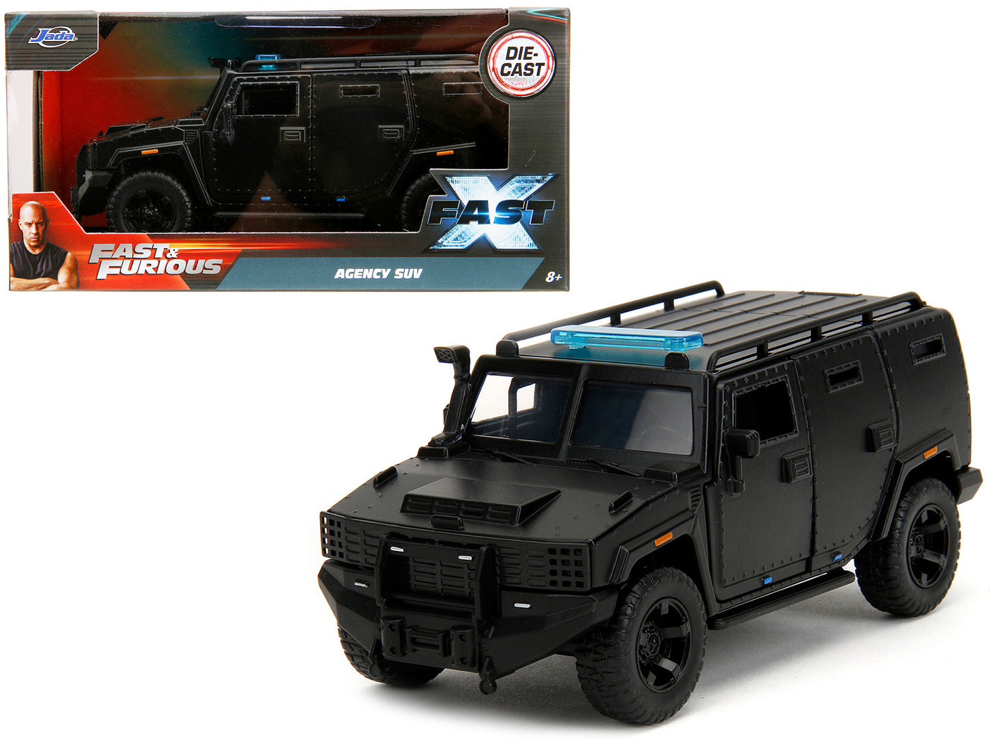 Agency SUV Matt Black "Fast X" (2023) Movie "Fast & Furious" Series 1/32 Diecast Model Car by Jada