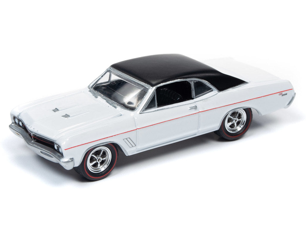 1967 Buick GS 400 White with "Buick" City Billboard "Johnny Lightning 50th Anniversary" 1/64 Diecast Model Car by Johnny Lightning