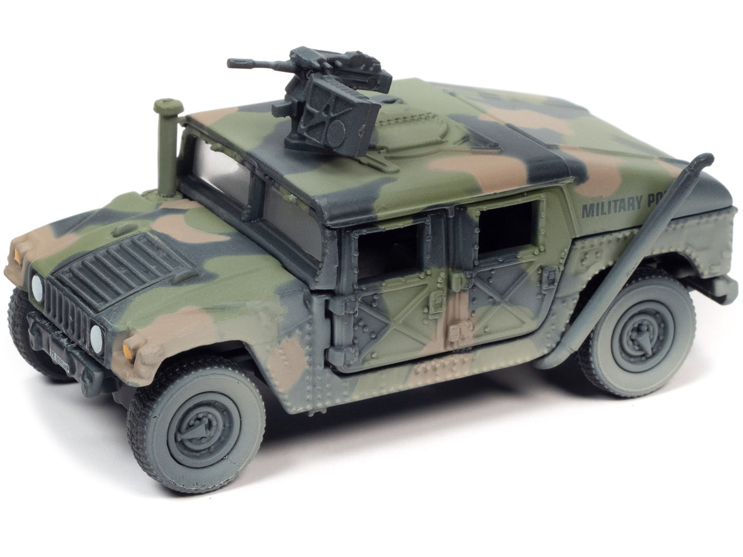 Humvee 4-CT Armored Fastback M1025 HMMWV Armament Carrier Camouflage (Battle Worn) "United Nations Peacekeeping Mission - Policing Kosovo" "Wheeled Warriors" Series Limited Edition to 3200 pieces Worldwide 1/64 Diecast Model Car by Johnny Lightning