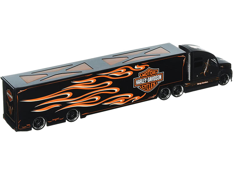 Harley Davidson Custom Hauler Trailer Black "Custom Haulers" Series 1/64 Diecast Model by Maisto