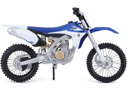 Yamaha YZ450F Blue and White 1/12 Diecast Motorcycle Model by Maisto