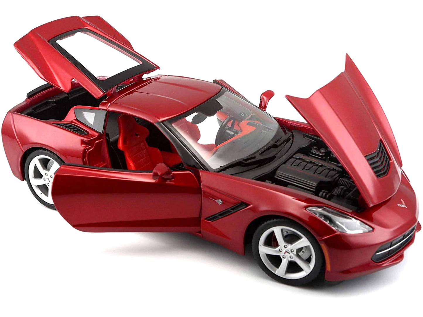 2014 Chevrolet Corvette C7 Stingray Metallic Red 1/18 Diecast Model Car by Maisto