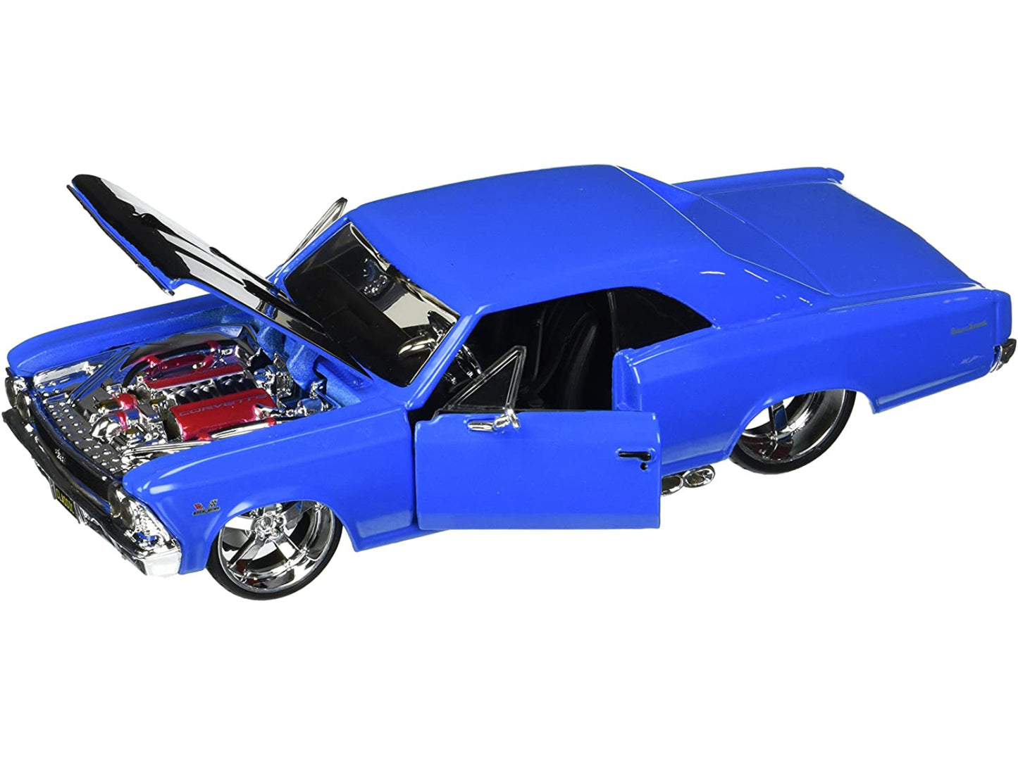 1966 Chevrolet Chevelle SS 396 Blue with Black Hood "Classic Muscle" 1/24 Diecast Model Car by Maisto