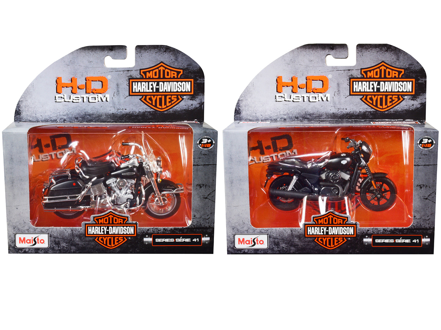 Harley-Davidson Motorcycles 6 piece Set Series 41 1/18 Diecast Models by Maisto