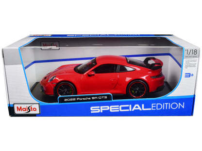 2022 Porsche 911 GT3 Red "Special Edition" 1/18 Diecast Model Car by Maisto