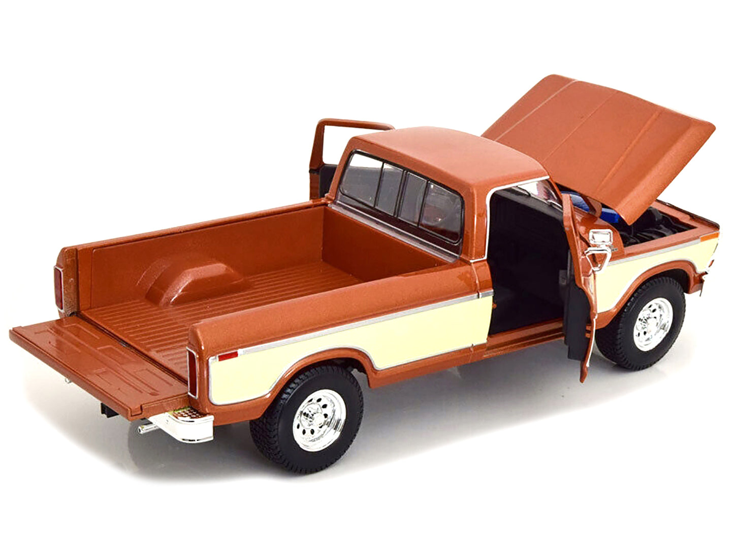 1979 Ford F-150 Ranger Pickup Truck Brown Metallic and Cream "Special Edition" 1/18 Diecast Model Car by Maisto