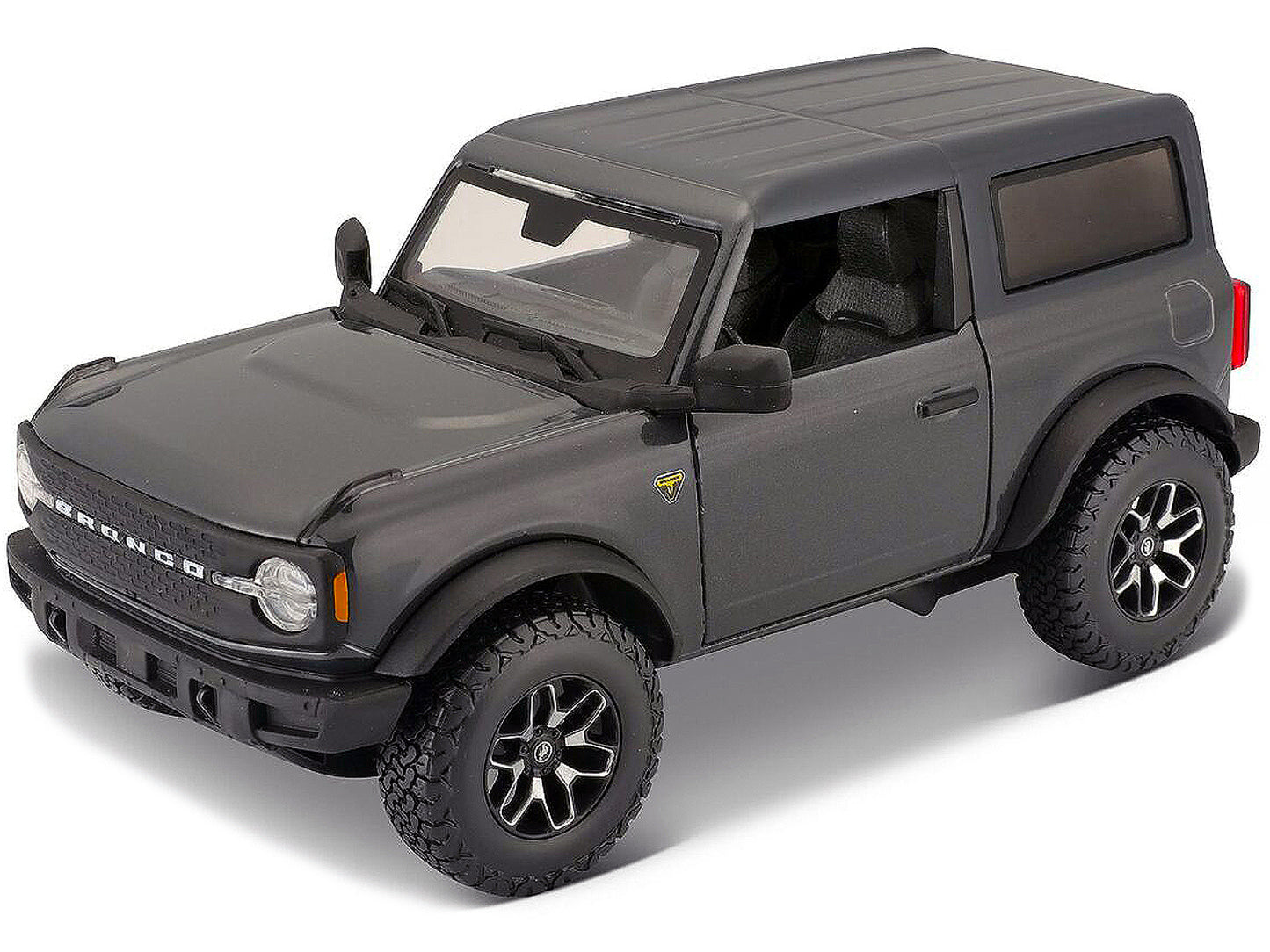 2021 Ford Bronco Badlands Gray Metallic with Black Top "Special Edition" 1/24 Diecast Model Car by Maisto