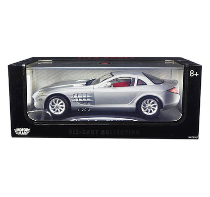 Mercedes McLaren SLR Silver with Red Interior 1/12 Diecast Model Car by Motormax