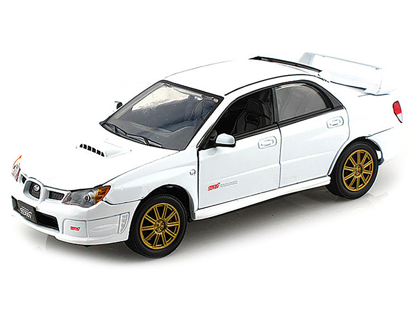 Subaru Impreza WRX STi White 1/24 Diecast Model Car by Motormax