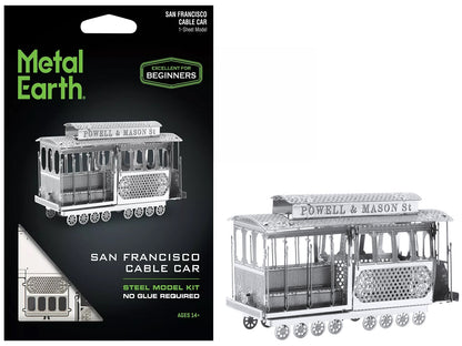 Model Kit San Francisco Cable Car "Powel & Mason St" (Easy Difficulty) Steel Model by Metal Earth