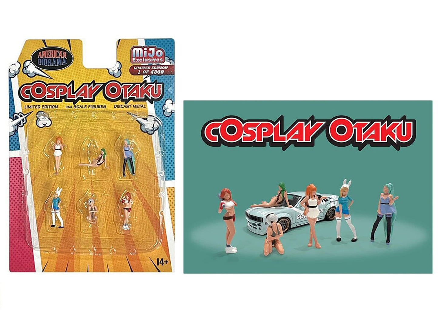 "Cosplay Otaku" 6 piece Diecast Figure Set Limited Edition to 4800 pieces Worldwide for 1/64 Scale Models by American Diorama