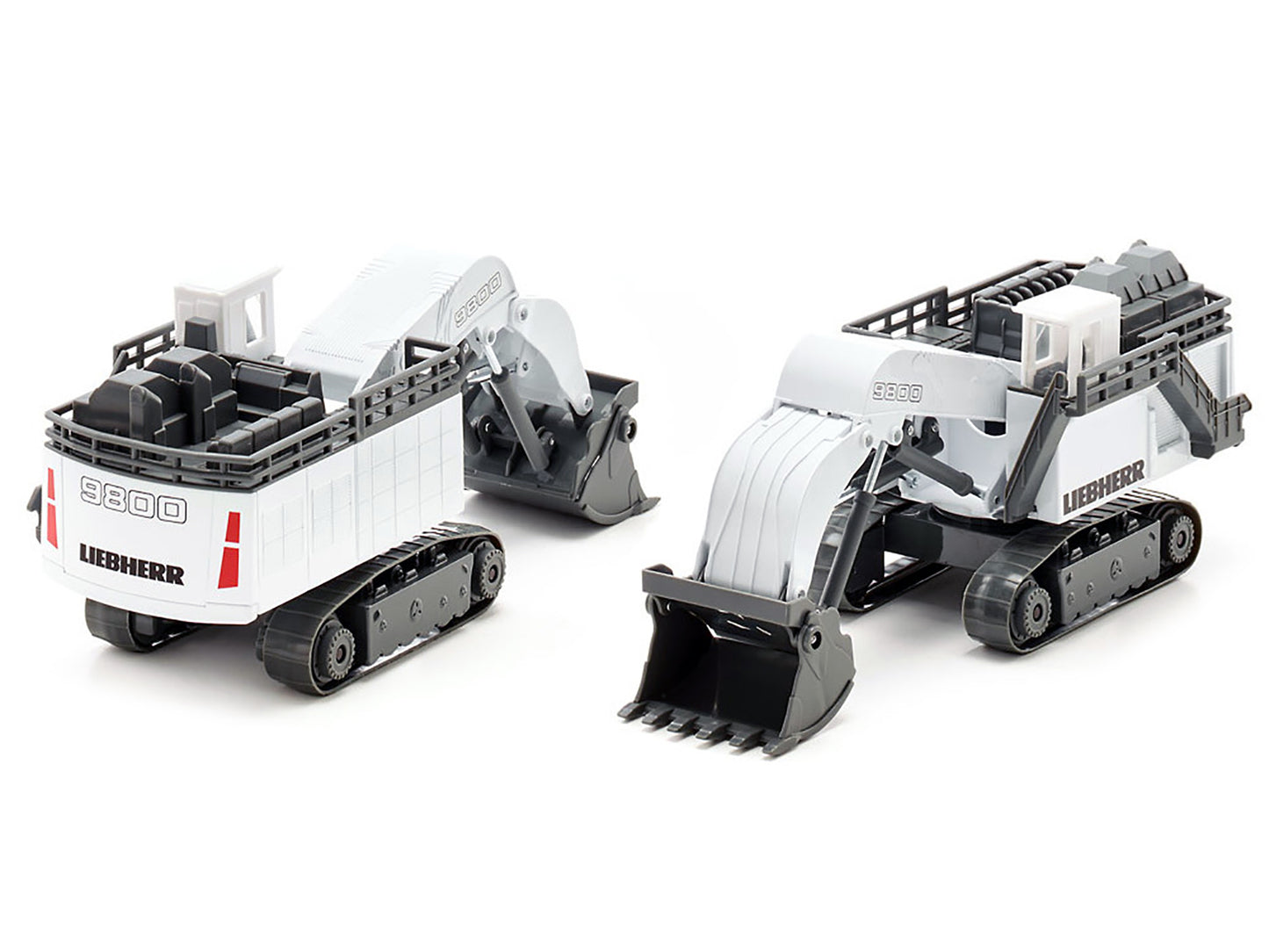 Liebherr R9800 Mining Excavator White and Gray 1/87 (HO) Diecast Model by Siku