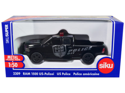 RAM 1500 Pickup Truck Police Black "Raw Law" 1/50 Diecast Model Car by Siku