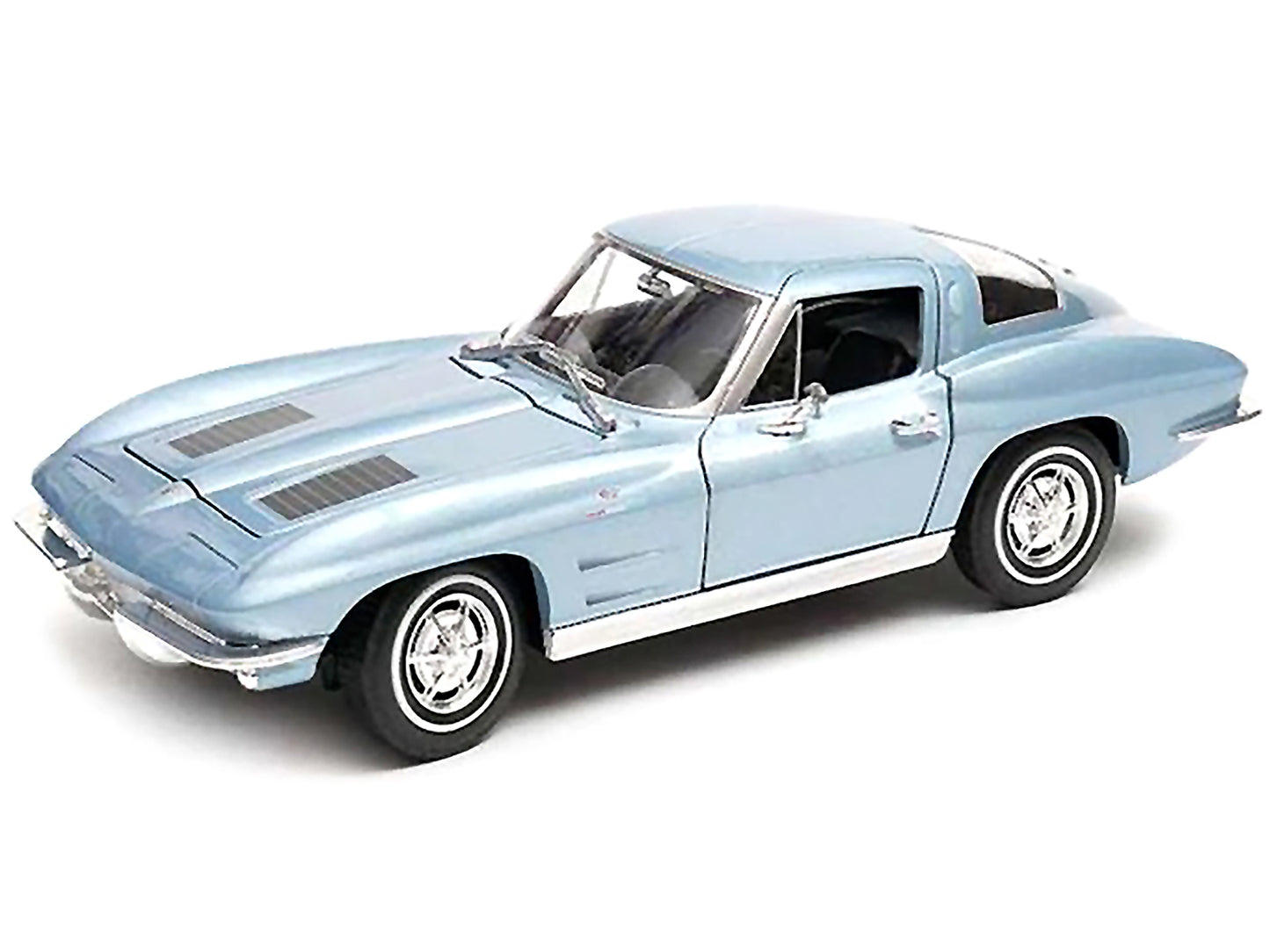 1963 Chevrolet Corvette Light Blue Metallic 1/24-1/27 Diecast Model Car by Welly