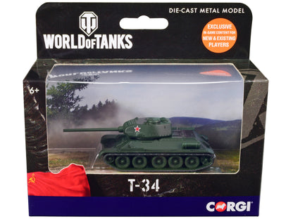 T-34 Medium Tank USSR "World of Tanks" Video Game Diecast Model by Corgi