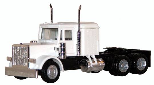 Peterbilt Long Tractor White 1/87 (HO) Plastic Model Car by Promotex #2