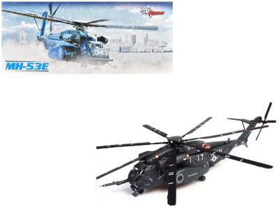 Sikorsky MH-53E Sea Dragon Helicopter "United States Navy Blackhawks Tail Number 17" Dark Gray 1/72 Diecast Model by Panzerkampf