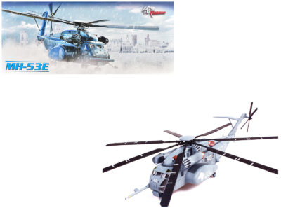 Sikorsky MH-53E Sea Dragon Helicopter "United States Navy Black Stallions Tail Number 40" Light Gray 1/72 Diecast Model by Panzerkampf