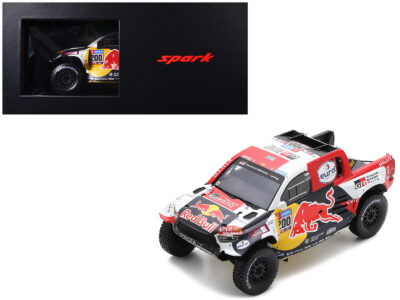 Toyota GR SKR HILUX T1+ Pickup Truck #200 Nasser Al-Attiyah - Mathieu Baumel "Toyota Gazoo Racing" Winner "Dakar Rally" (2023) with Acrylic Display Case 1/18 Model Car by Spark
