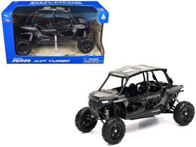 Polaris RZR XP 4 Turbo EPS Sport UTV Onyx Black with Gray Graphics 1/18 Diecast Model by New Ray
