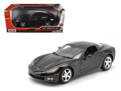 2005 Chevrolet Corvette C6 Coupe Black 1/24 Diecast Model Car by Motormax