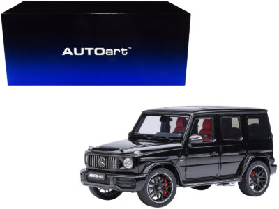 2019 Mercedes-Benz AMG G63 Black with Red Interior 1/18 Model Car by Autoart