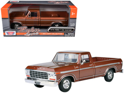 1979 Ford F-150 Pickup Truck Brown 1/24 Diecast Model Car by Motormax