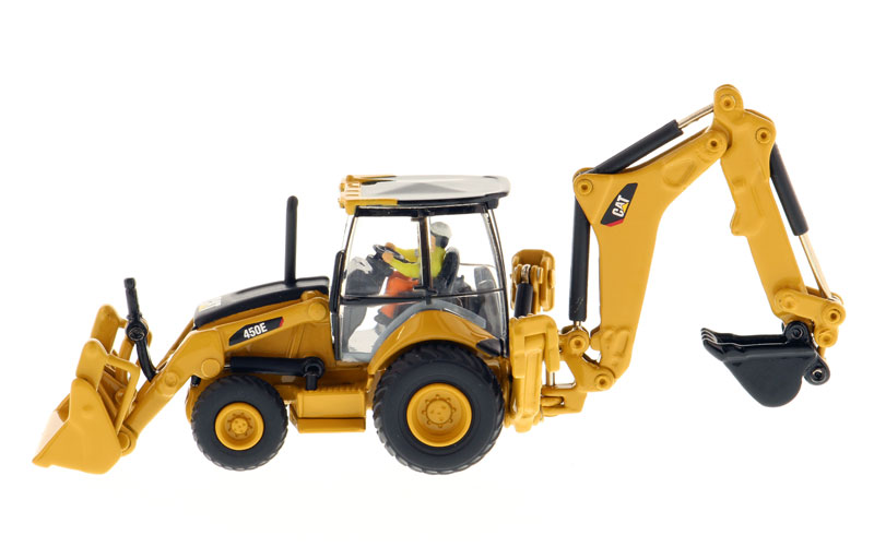 CAT Caterpillar 450E Backhoe Loader with Operator "High Line" Series 1/87 (HO) Scale Diecast Model by Diecast Masters #4
