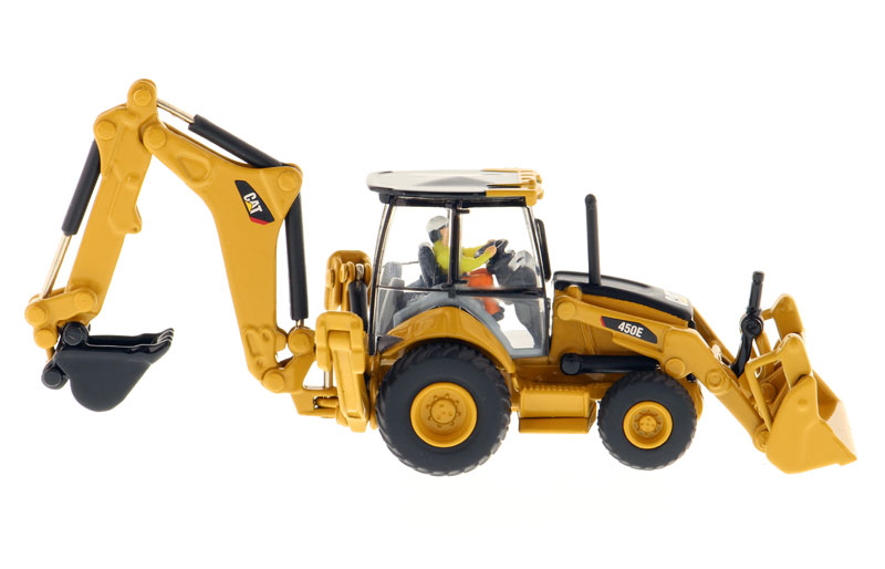 CAT Caterpillar 450E Backhoe Loader with Operator "High Line" Series 1/87 (HO) Scale Diecast Model by Diecast Masters #2