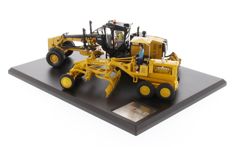Cat Caterpillar No. 12 Motor Grader (Circa 1939-1959) and Cat Caterpillar 12M3 Motor Grader (Current) with Operators "Evolution Series" Set of 2 pieces 1/50 Diecast Models by Diecast Masters #3