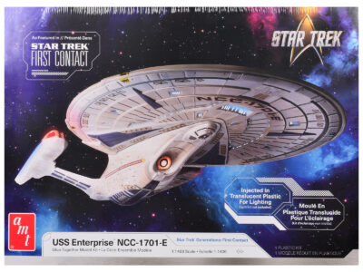 Skill 2 Model Kit U.S.S. Enterprise NCC-1701-E Space Ship "Star Trek: First Contact" (1996) Movie 1/1400 Scale Model by AMT
