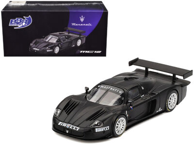 Maserati MC12 Competizione "Test Fiorano 2004" Matt Black 1/64 Diecast Model Car by BBR