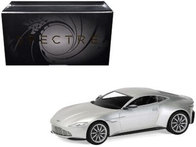 Aston Martin DB10 RHD (Right Hand Drive) Silver Metallic James Bond 007 "Spectre" (2015) Movie Diecast Model Car by Corgi