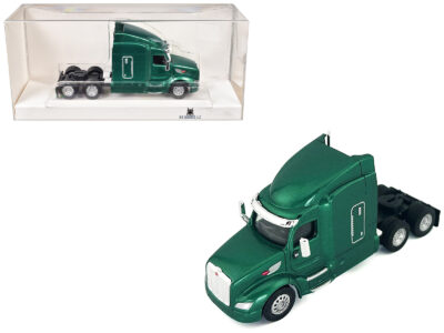 Peterbilt 579 Sleeper Cab Green Metallic 1/87 (HO) Plastic Model Car by HO Logistics