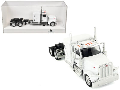 Peterbilt 589 Truck with 72 Inch Sleeper White 1/87 (HO) Plastic Model Car by HO Logistics