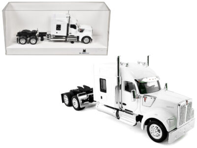 Kenworth W990 with Stand Up Sleeper Cab White 1/87 (HO) Plastic Model Car by HO Logistics