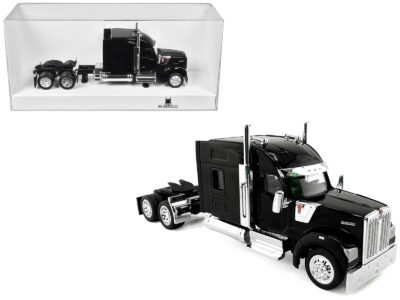 Kenworth W990 with Stand Up Sleeper Cab Black 1/87 (HO) Plastic Model Car by HO Logistics