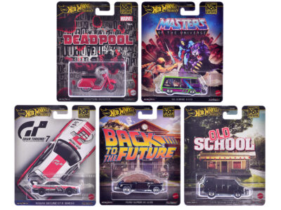 "Pop Culture 2025" 5 piece Set J "Premium Series" Diecast Model Cars by Hot Wheels