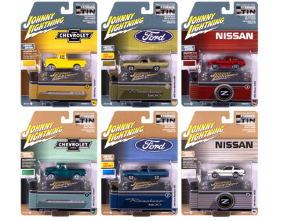 Johnny Lightning Collector's Tin 2025 Set of 6 Cars Release 3 Limited Edition 1/64 Diecast Model Cars by Johnny Lightning