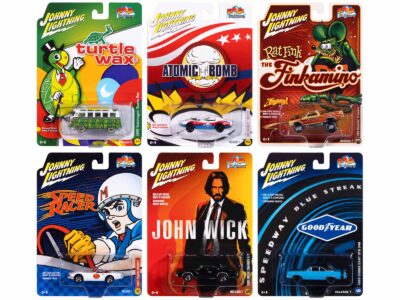Pop Culture 2025 Set of 6 Cars Release 1 1/64 Diecast Model Cars by Johnny Lightning