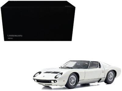 Lamborghini Miura P 400 White 1/18 Diecast Model Car by Kyosho